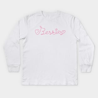 Besties and besties vibes only Kids Long Sleeve T-Shirt